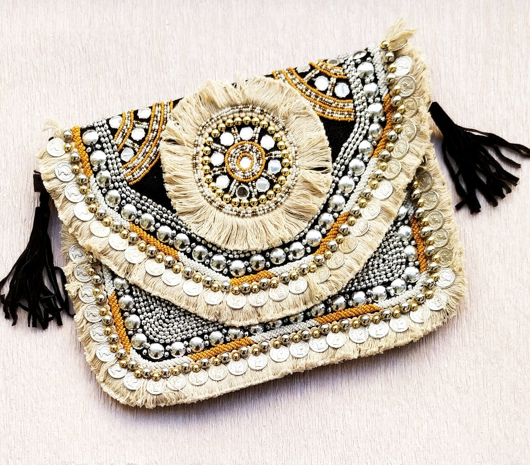 Star Embroidery Hemp Coin Purse | Hemp Bags Wholesale Store from Nepal